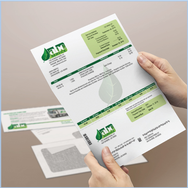 Contents of a mailed bill